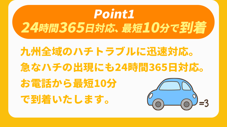 24時間365日対応、最短10分で到着